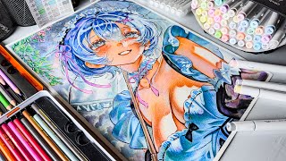 Rem Drawing Tutorial With Alcohol Markers Step By Step