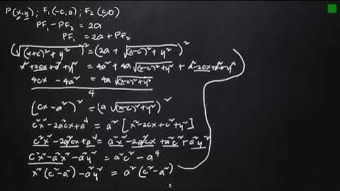 HYPERBOLA: Deriving the equation of a Hyperbola in Standard Form