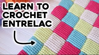 HOW TO CROCHET ENTRELAC STITCH: tunisian crochet patchwork, step by step crochet tutorial by Crochet Lovers 370,186 views 4 years ago 15 minutes