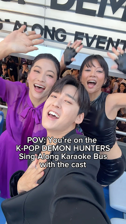 BEST WEEKEND EVER! #Kpopdemonhunters Sing-Along Bus in NYC!💜🕺 #sajaboys #huntrix