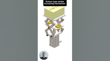 Scissor type stroke increasing mechanism #mechanical #machine #mechanicalengineer #3ddesign