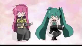 Miniatura de vídeo de "Hatsune Miku & Megurine Luka & Kagamine Rin & Meiko - Onna Onna danjo (rus sub)"