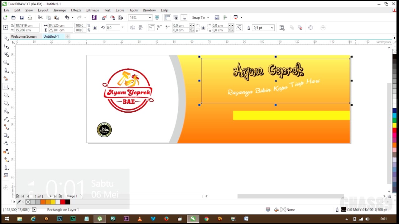  Langkah Langkah  Membuat  Spanduk Menggunakan Corel Draw  