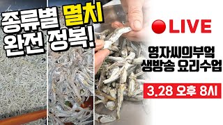 🔴 3월28일 오후8시 : 고품격 요리교실 [멸치볶음] 완전정복👍 [잔멸치][중멸치][육수용멸치] #일주일반찬 #Liveshow 영자씨의부엌