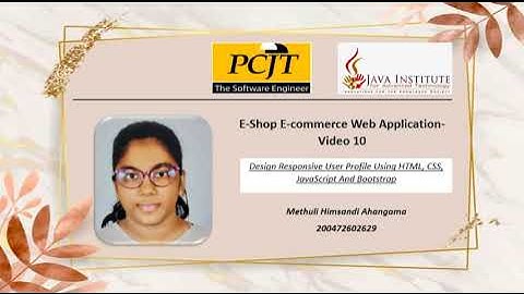 Building a ecommerce web application | Web Project Task 10  | Java Institute | Methuli Ahangama