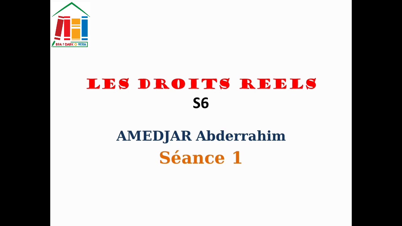 Les droits réels s6 definition et classification YouTube