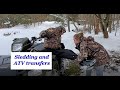 Paraplegic Sled-riding, Ground to ATV transfer and ATV to truck with assistance!