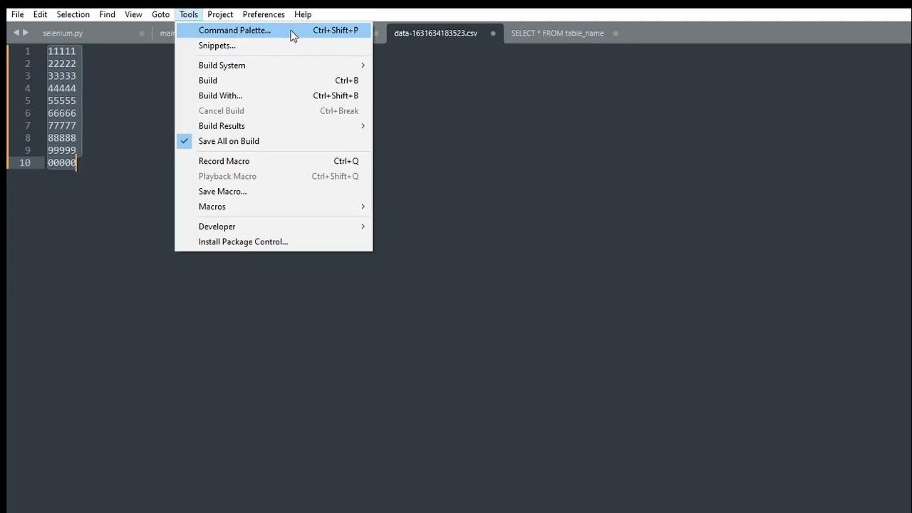 How to select and edit multiple lines in Sublime Text - YouTube