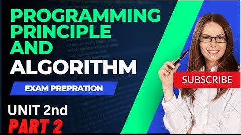 Programming Principle and Algorithm | Unit 2 | Exam Prepration | BCA Wala Official |C language| 2023