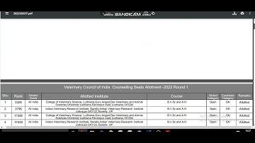 vci round 1 2022 allotment released