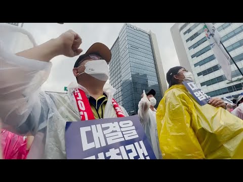 South Korean protesters in Seoul demand U.S. forces' withdrawal