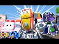 EVIL ROBOT is trying to freeze the AMBULANCE! Help her, SUPER ROBOT! - Super Robot Truck Transforms