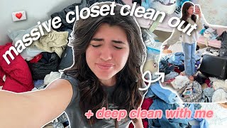 MASSIVE CLOSET CLEAN OUT + deep clean with me for summer 2022!