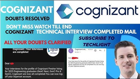 Doubts Clarified: Cognizant TR Interview Completed Mail
