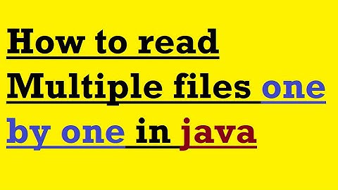 How to read multiple files one by one in java