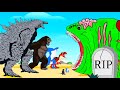 Rescue TEAM Godzilla &amp; KONG From BLOOP ZOMBIE : Who Will Win | Godzilla Cartoon Compilation