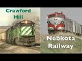 Nebkota Railway F Units and BN C30-7's on Crawford Hill in Nebraska