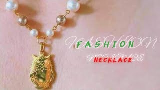 FASHION NECKLACE / PEARL WITH OWL PENDANT NECKLACE /JEWELRY MAKING #28 / MY PASSION