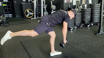 Single Arm Bentover Row from Single Leg RDL Hold