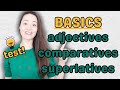 Basics adjectives comparatives superlatives plus test  adjectives in english grammar