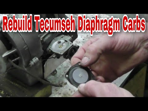 Vídeo: Como você ajusta o carburador em um diafragma Tecumseh?