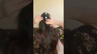 easy hairstyle with clutcher for open hairs #shorts #shortvideo #youtubeshorts