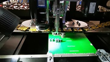 Radial insertion machine for THT PCB assembly in EMS factory