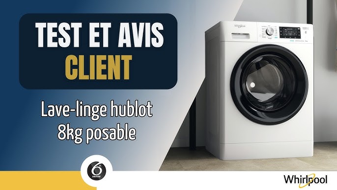 Machine à laver hublot Whirlpool 8 kG FWG81284SBSNA