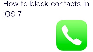 Block contacts in iOS 7