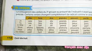 le présent de lindicatif du 3ème groupe