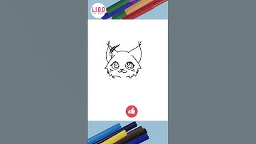 How to Draw a Cute Lynx  Easy Step by Step Drawing for Kids #lidoartworks