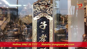 Mẫu Cuốn Thư Câu Đối Đẹp Bằng Đồng Vàng Nguyên Chất Cao 1m55