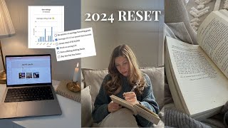 LET'S RESET FOR 2024 ✨ goal setting, new habits, vision board prep & book wrap up