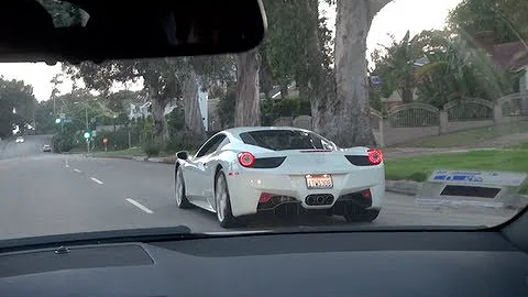 White Ferrari 458 Terrorizing the Streets!