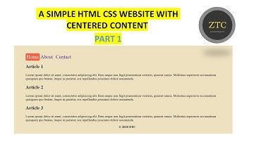 A simple website with HTML5 and CSS3 | Part 1
