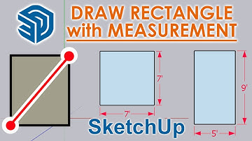 How to Draw Rectangle in Sketchup with Measurement - Hindi Tutorial