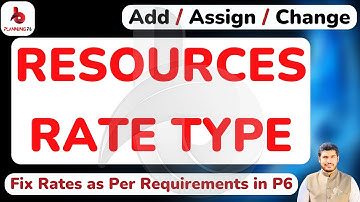 How to add Assign and change Resource Rate Type in Primavera P6 | Add resource Rates in P6 | #P6 |