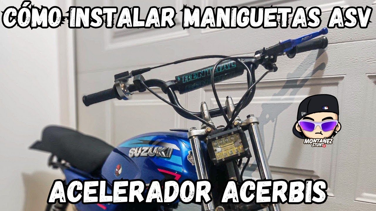 Cómo poner acelerador Acerbis y manigueta ASV + Pintura y estética para la moto (AX100)