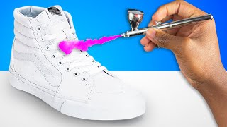 How To Airbrush Shoes For Beginners! (EASY)