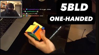 5x5 Blindfolded and One-Handed in 13:57