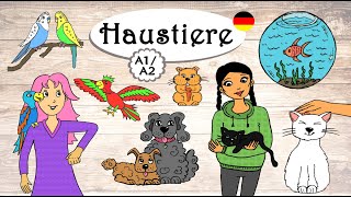 Deutsch lernen: A1 / A2 Haustiere / Deutschkurs / learning German lesson course pets / animals