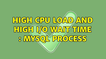 High CPU Load and High I/O wait time : Mysql process