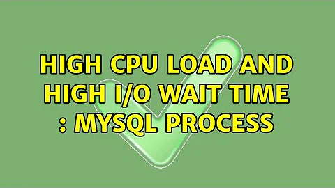 High CPU Load and High I/O wait time : Mysql process