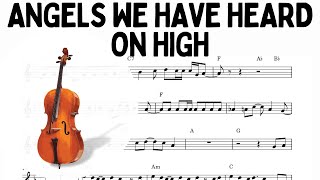 Angels We Have Heard On High CELLO SOLO Sheet Music, christmas carol songs, how to play Angels We Ha
