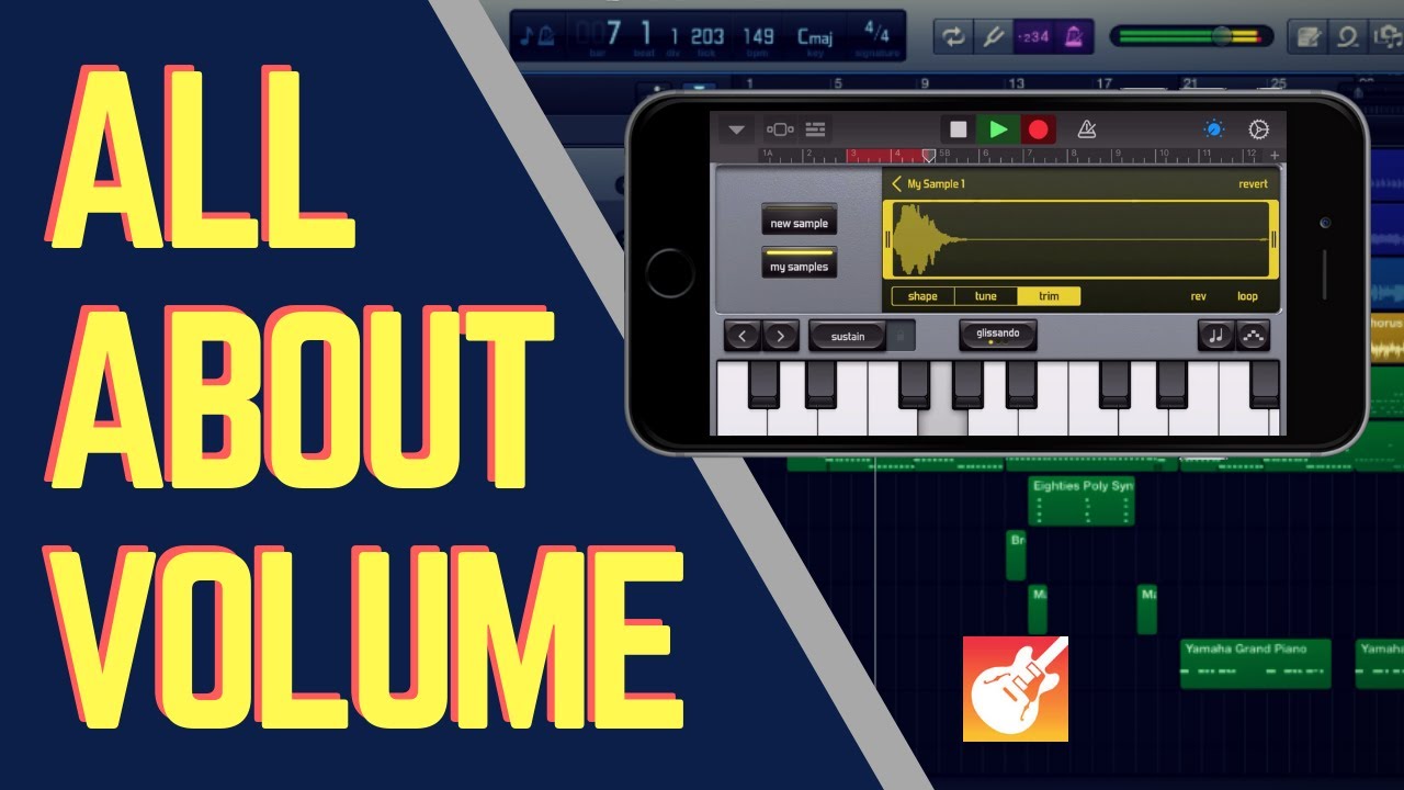 How to change track volume in GarageBand iOS [iPhone and iPad] YouTube