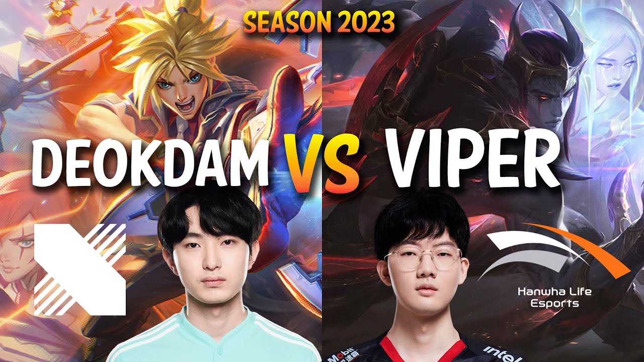 DRX Deokdam vs HLE Viper - Deokdam EZREAL vs Viper APHELIOS ADC - KR Ranked