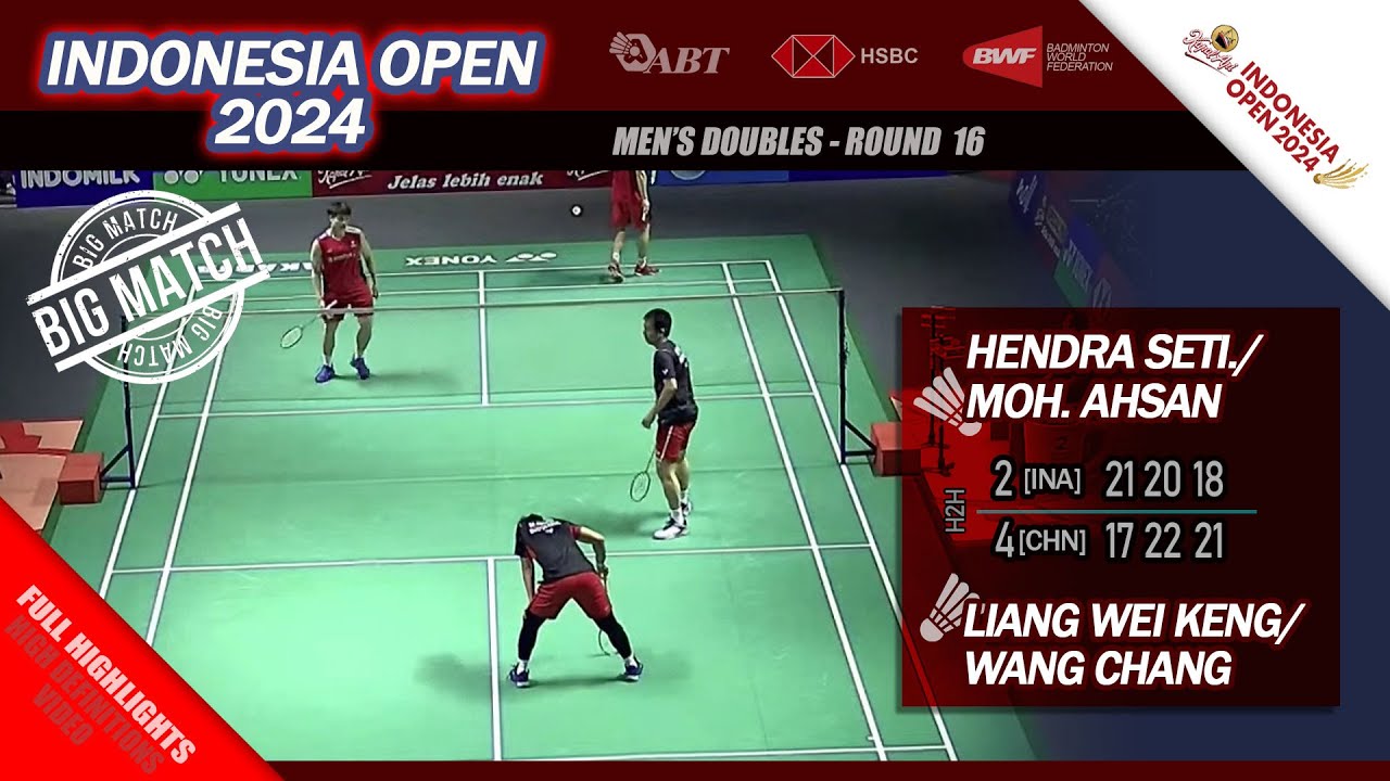 IndonesiaOpen 2024 | Ahsan / Hendra vs Liang Wei Keng / Wang Chang ...
