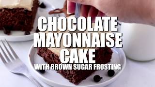 How to make: chocolate mayonnaise cake with brown sugar frosting