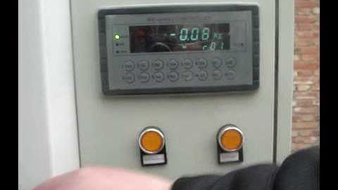 calibration process step 1 before put weights of DCS 50F flour packing machine