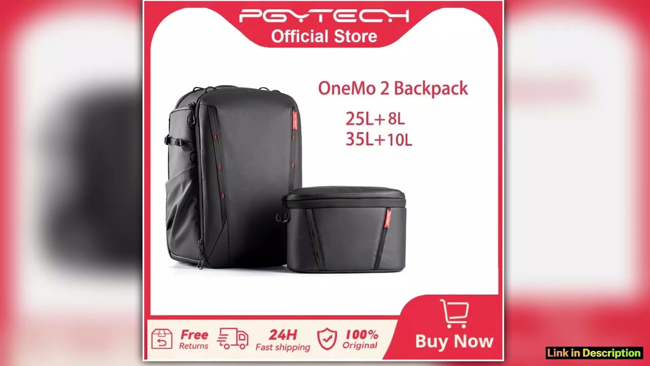PGYTECH OneMo 2 Camera Backpack with Shoulder Bag For 16 Laptop For Photographers Waterproof Backpa